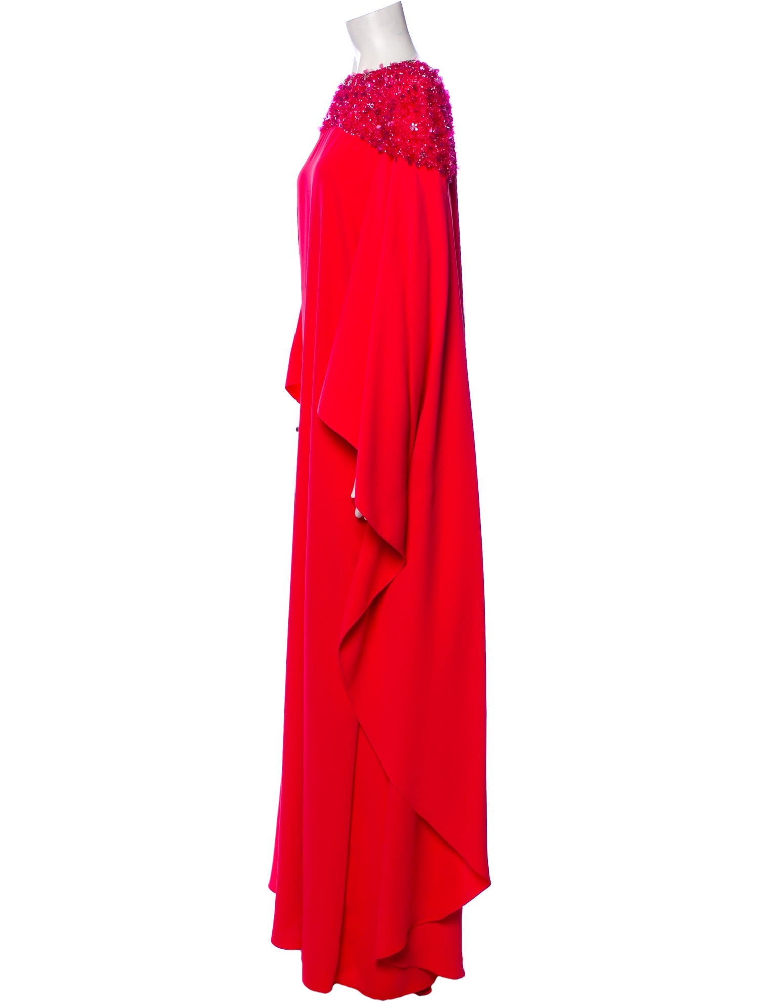 Carolina Herrera Bateau Neckline Long Dress